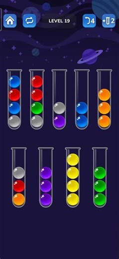 Ball sort puzzle level 19 #ballsortpuzzle #ballsortpuzzlegameplay #ballsort #ytshorts