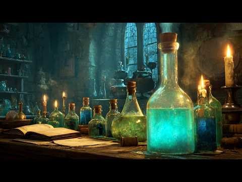 Ancient Alchemist Workshop | Magical Potion Lab Ambience 🧪