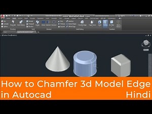 How to Chamfer 3d Model Edge in Autocad | Autocad for Beginners |