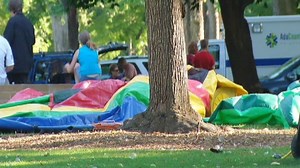 Bounce house explodes, injures children