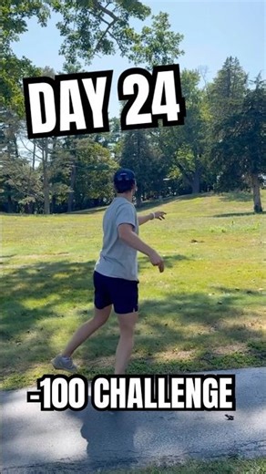 Day 24 of playing one hole of disc golf every day until we reach -100. Current Score = (-10)