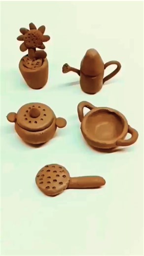 diy miniature mini clay kitchen set.❤🌲#clay kit #art #trending #clay #craft #short #shortvideo #diy