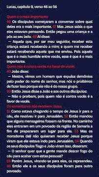 LUCAS, CAPÍTULO 9, VERSO 46 AO 56...#biblia #shorts #teologia #leitura #shorts