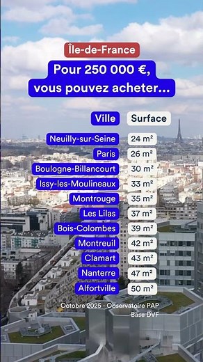 Que peut-on s'offrir pour 250 000 en Île-de-France ? 💰🏠 #immobilierfrance