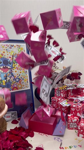 Surprise Explosion Box for Valentine's Day and Birthday