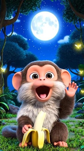 Funny Monkey Jungle Party 🐵🎵 Banana Song for Kids
