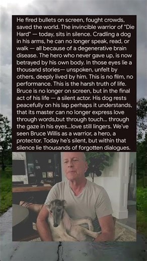 Bruce Willis Can No Longer Speak… But His Eyes Still Tell a Thousand Stories 💔