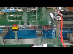 Clamshell packaging machine for cherry tomato