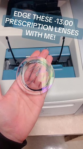 Edge with us! This particular patients preacription is a -13.00 😮‍💨. #edging #lensedger #glasses #opticians #optometrist #optometry #doctorsoftiktok #howto #howitsmade #fupシ #fyp #foryourpage #jacksonville #eyes #fashion #cool #edwardsissorhands #taylorswift