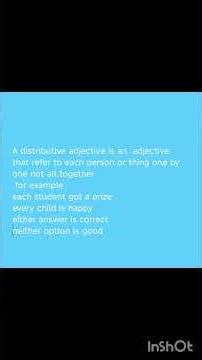 distributive adjective with urdu explanation