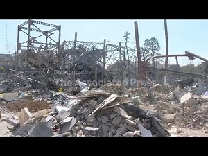 Aftermath of airstrike that destroyed a police base in Tehran