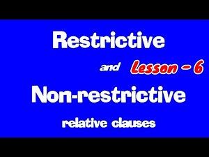 Restrictive and Nonrestrictive Clauses - Explained in Hindi