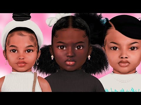 Sims 4 CAS - Urban Black Girl Toddler Sim Dump | CC FOLDER & SIM DOWNLOAD