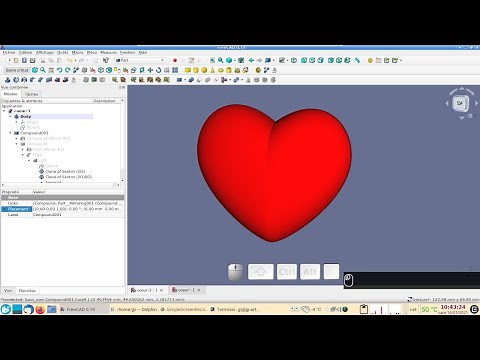 FreeCAD 0.19 débutant : Modeler un cœur en 3D