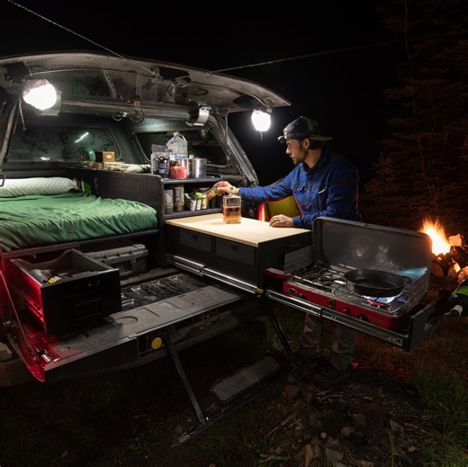 57 reactions · 14 shares | Calling all adventurers: the Base Camp Line has arrived.  ️ . . . #truckvault #basecampline #basecamp #truckcamping #camping #campingideas #overland #overlanding #overlandideas #campkitchen #campcooking #adventure #truckbedliving | TRUCKVAULT | Facebook