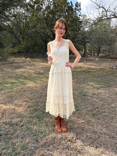 Antique 1920s Lace Wedding Dress Bridal Size Medium - Etsy