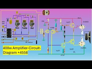 2n3055 transistor amplifier400W circuit diagram