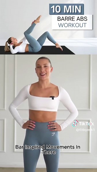 10 min BARRE ABS WORKOUT | With Modifications Provided | Ballet Dancer x Pilates Inspired Movements Part 1 #abs #absworkout #absday #workout