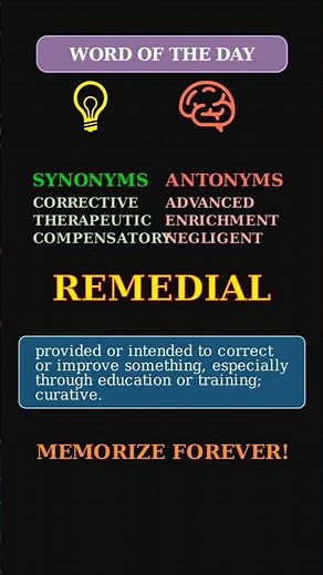 Remedial: The Word for Corrective Action 📖 In Education & Beyond