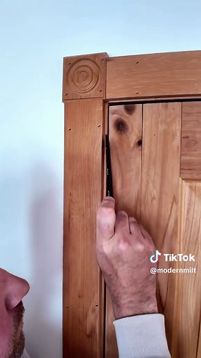 If your door is rubbing on the floor, it might not be the door… it could be the hinges. Over time, hinges can sag - especially on older cottage doors that see a lot of use. That slight drop is enough to make the door start catching on the floor. Instead of rehanging the door or cutting it down, you can fix it by adjusting the hinge knuckles. Bending the knuckles on the upper and middle hinges helps lift the door back into position and stops the rubbing. Simple fix, no cutting, no replacing. Have