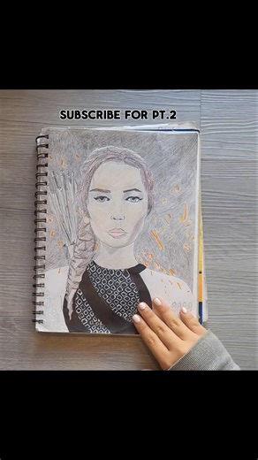 drawing hunger games characters🏹🔥✨️ pt.1 #fypシ゚viral #katnisseverdeen #hungergames #drawing