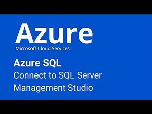 Azure - Connect Azure SQL Database to SQL Server Management Studio