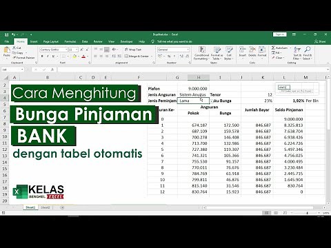 Cara Menghitung Bunga Pinjaman Bank dengan Tabel Otomatis