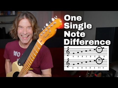 The Main Difference Between The Major Scale (Ionian) and the Mixolydian Mode