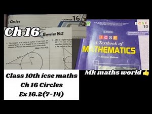 Class 10th icse maths Ch 16 Circles Ex16.2(7-14)