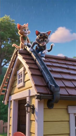 Scout and Sparky Build Rain catcher