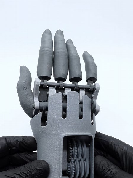 Automata tapping hand - STL available on thangs3d - check link in bio #3dprinting #3d #3dprint #automata #robot #cyborg