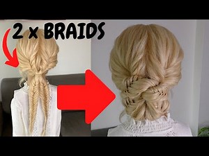 Quick & easy fishtail braid to bun tutorial - hair tutorial