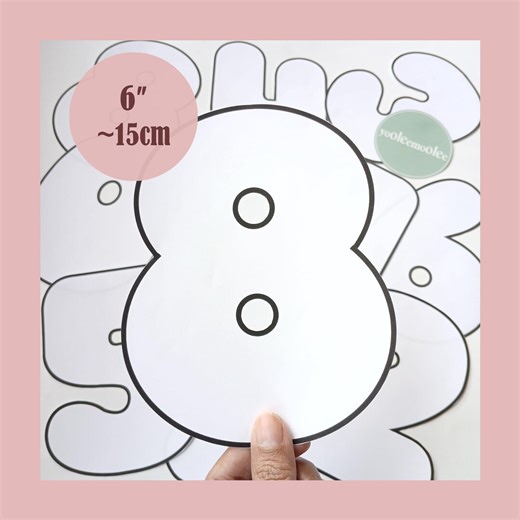 Puffy Bubble Numbers Template PDF 6" (15 Cm) Printable 0–9 Number Sewing Pattern for DIY Banners, Garland, Crafts, Nursery Decor - Etsy