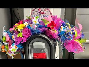 Welcome Friends Centerpiece/ Mailbox swag wreath| Hard Working Mom |How to| Wreath Kit