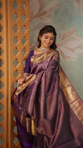 Purple Bridal Kanjivaram Silk Saree | Maharani for Indian Bride | Snehalayaa Silks