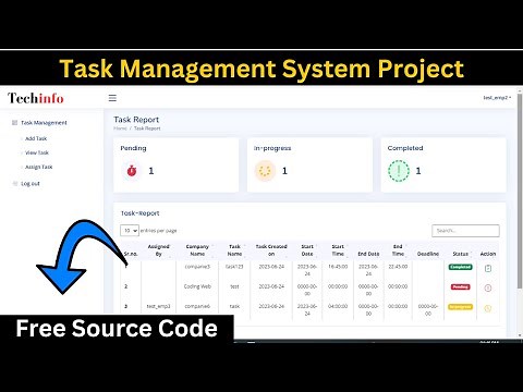 Employee Task Management System | Task Management System Project In Codeigniter