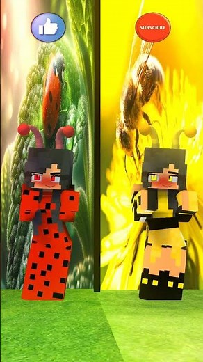 LADYBUG🐞VS BEE🐝? PERFECT FOR‪ ‪@Aphmau‬ #minecraft #fyp #shorts