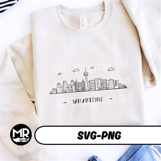 San Antonio Skyline Illustration: City Vector SVG, PNG (digital File) - Etsy
