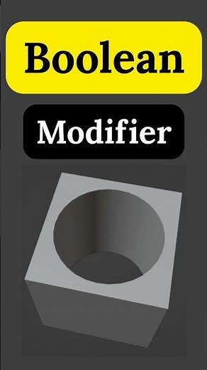 BOOLEAN MODIFIER in Blender | Cut Objects Easily #blender #tutorial #trending