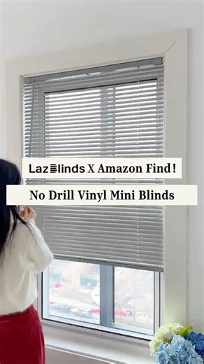 No-Drill Vinyl Cordless Blinds.