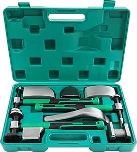 9pcs Auto Body Repair Tool, Auto Body Repair Hammer Dolly Set, Fender Repair Tool Kit, Dent Repair Kit, Fender Roller Auto Body Tools and Equipment