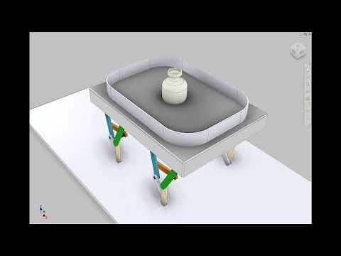 ブリガードの機構を使用した昇降テーブル (音が出ます)
