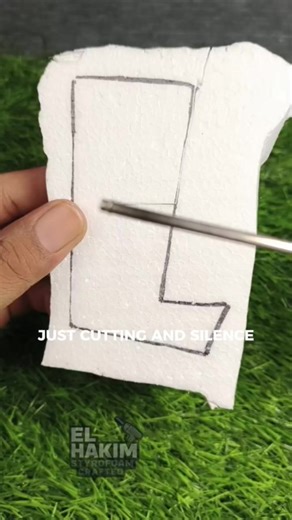 Satisfying Styrofoam Cutting in L Shape