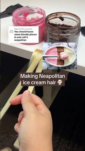Making neapolitan ice cream hair 🍨 #pallure #colormask #coloringhair