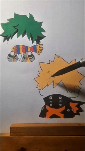 Drawing Deku and Bakugo Face Sketch Easy #shorts #deku #bakugo