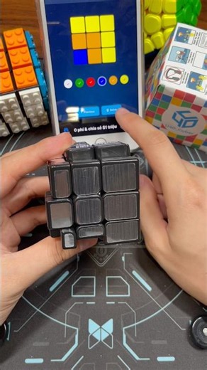 Cube in cube in cube mirror solving with app #rubikscube #rubik #mirror #3x3