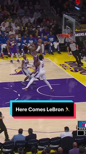 LeBron James Makes Impressive And-1 in Transition