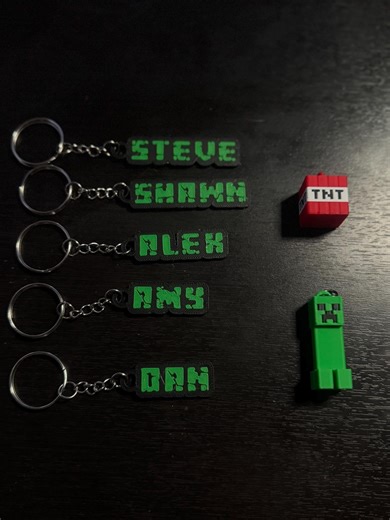 Minecraft Block Style Custom Name Keychain – Personalized Gamer Tag Backpack Charm, 3D Printed Gift - Etsy