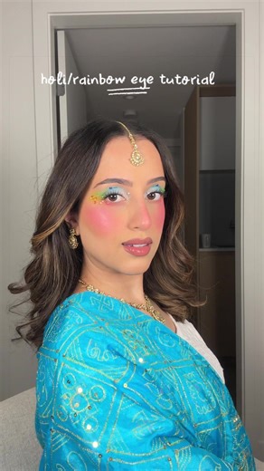 Some colour for your feed ✨🌈 #makeuptutorial #holi #rainbow #indian @bareMinerals @livetinted @M·A·C Cosmetics @tarte cosmetics @Saie @Patrick Ta Beauty @NYX Professional Makeup @NYX Cosmetics Canada @Nudestix @Charlotte Tilbury @Maybelline NY @Kulfi @Too Faced @Meri Stori Beauty @Fable & Mane