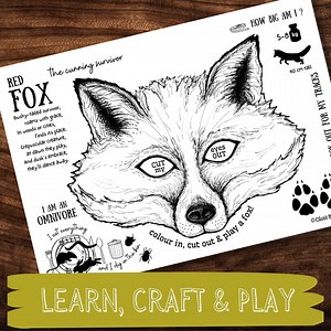 Fox Mask DIY: Printable Woodland Animal Craft for Kids (PDF) - Etsy UK